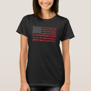 Zug Eisenbahn Amerikanische Flagge Vintage Männer  T-Shirt