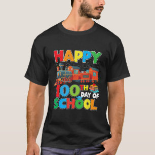 Zug Eisenbahn Glücklicher 100. Schultag Kinder Jun T-Shirt