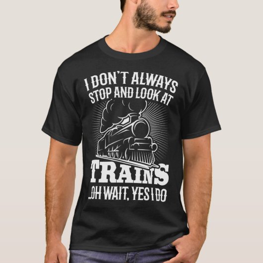Zug Eisenbahn Vintage Zug Lustiger Zug T-Shirt (Vorderseite)