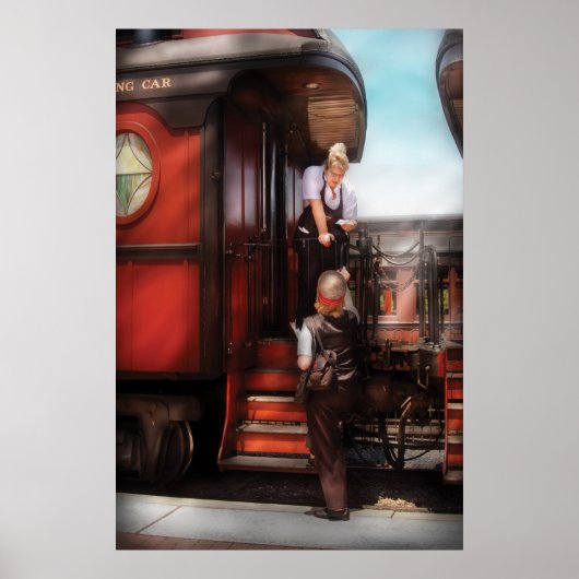 Zug - Empfang eines Telegrams Poster (Vorne)