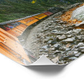 Zug entlang des Flusses Animas, Colorado Fotodruck (Ecke)