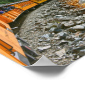Zug entlang des Flusses Animas, Colorado Poster (Ecke)
