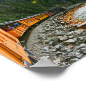 Zug entlang des Flusses Animas, Colorado Poster (Ecke)