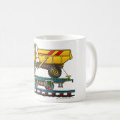 Zug-flaches Auto mit Kipper-Eisenbahn Kaffeetasse (VorderseiteRechts)