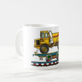 Zug-flaches Auto mit Kipper-Eisenbahn Kaffeetasse (Vorderseite Links)