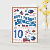 Zug-Flugzeug-Boots-Auto-personalisierte Karte (Gelbe Blume)