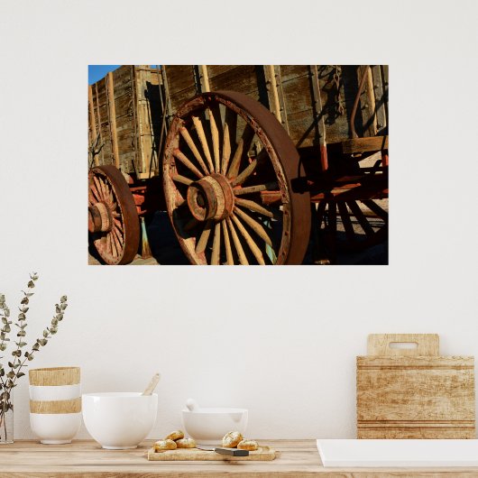 Zug für antike Maultiere Poster (Küche)