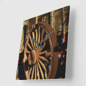 Zug für antike Maultiere Quadratische Wanduhr (Winkel)