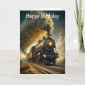 Zug Geburtskarte Karte (Vorderseite)