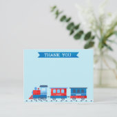 Zug Geburtstag Danke Note Card Postkarte (Stehend Vorderseite)
