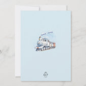 Zug Geburtstag Einladung Chugga Chugga Choo Choo (Rückseite)