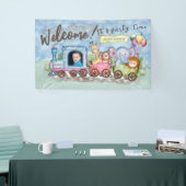 Zug Geburtstag Foto Aquarell Banner (Messeveranstaltung)