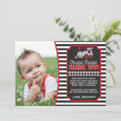 Zug Geburtstag Vielen Dank Karte mit Umschlägen (Stehend Vorderseite)