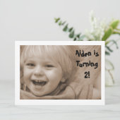 Zug-Geburtstags-Einladung Einladung (Stehend Vorderseite)