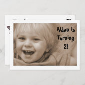 Zug-Geburtstags-Einladung Einladung (Vorne/Hinten)