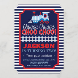 Zug-Geburtstags-Karte der Einladung