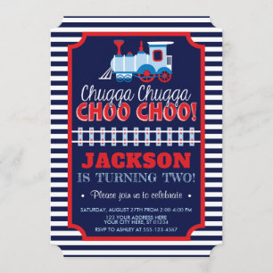 Zug-Geburtstags-Karte der Einladung