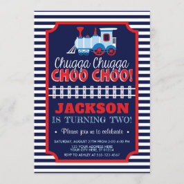 Zug-Geburtstags-Party der Einladung