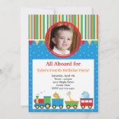 Zug-Geburtstags-Party Einladung (Vorderseite)