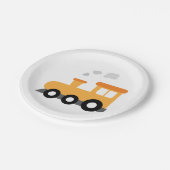 Zug-Geburtstags-Party Pappteller (Schrägansicht)