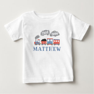 Zug-Geburtstags-personalisiertes NamensShirt Baby T-shirt