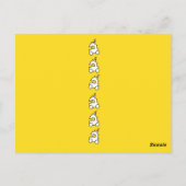 Zug-Geburtstagsfeier Postkarte (Rückseite)