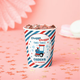 Zug Geburtstagsparty Decke Chugga Chugga zwei zwei Pappbecher