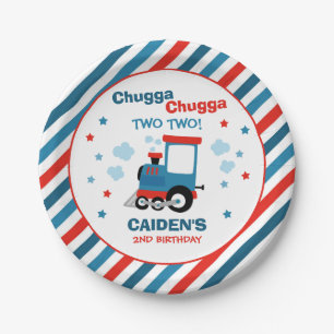 Zug Geburtstagsparty Decke Chugga Chugga zwei zwei Pappteller