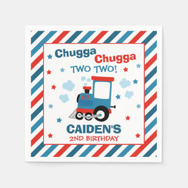 Zug Geburtstagsparty Decke Chugga Chugga zwei zwei Serviette