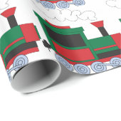 Zug Geschenkpapier (Rolleneckpunkt)