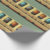 Zug Geschenkpapier (Ecke)