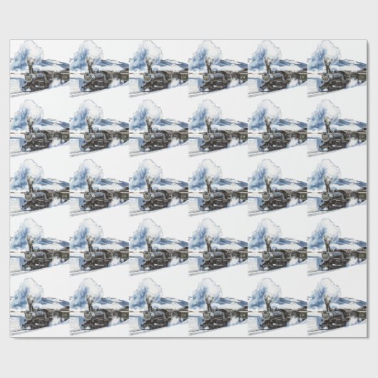 Zug Geschenkpapier (Flach)