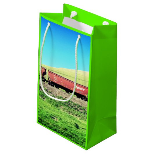 Zug-Geschenktasche Kleine Geschenktüte (Rückseite Schrägansicht)