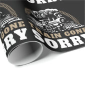 Zug Gone Sorry Wrapping Paper Geschenkpapier (Rolleneckpunkt)