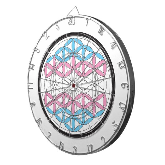 Zug Heilige Geometrie Dartscheibe (Vorderseite rechts)