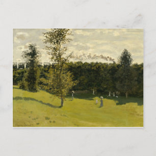 Zug im ländlichen Raum (1870) Postkarte