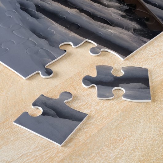 Zug im Winter Abend Puzzle (Seite)