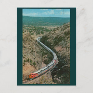 Zug in Apache Canyon, NM Vintage Postkarte