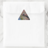Zug in Canyon BackgroundTriangle Sticker (Tasche)
