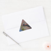 Zug in Canyon BackgroundTriangle Sticker (Umschlag)