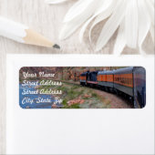 Zug in Canyon Hintergrund Rücksendeadresse Aufkleb (Insitu)