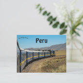 Zug in Peru Postkarte (Stehend Vorderseite)