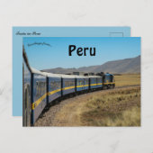 Zug in Peru Postkarte (Vorne/Hinten)