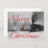 Zug in Schnee frohe Weihnachten (Vorne/Hinten)