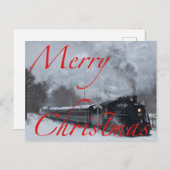 Zug in Schnee frohe Weihnachten (Vorne/Hinten)