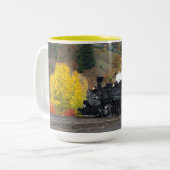 Zug in Silverton Zweifarbige Tasse (Vorderseite Links)