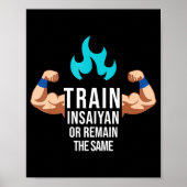 Zug Insaiyan oder bleibt derselbe Gym Bodybu Poster (Vorne)