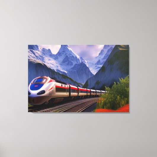 Zug Leinwanddruck (Vorderseite)