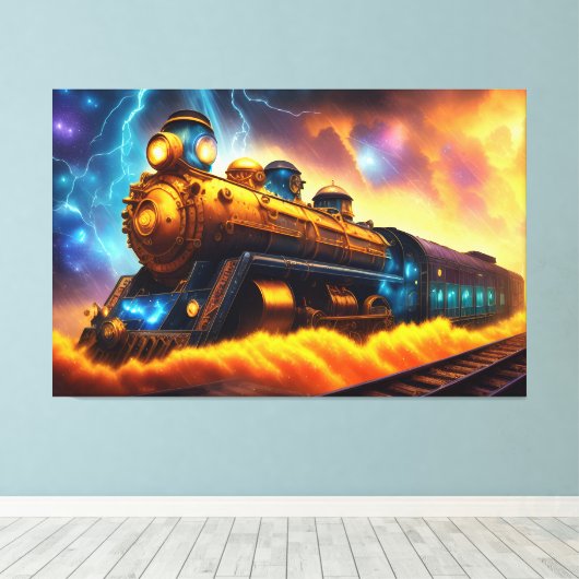 Zug Leinwanddruck (Insitu (Holzboden))