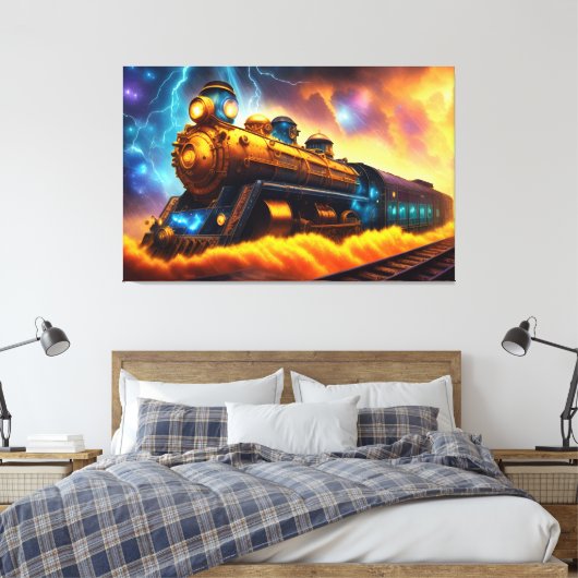 Zug Leinwanddruck (Insitu (Schlafzimmer))